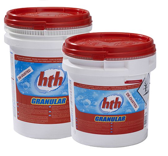 כלור לבריכה גרגרים ,קלציום היפוכלוריט HTH 1 ק"ג